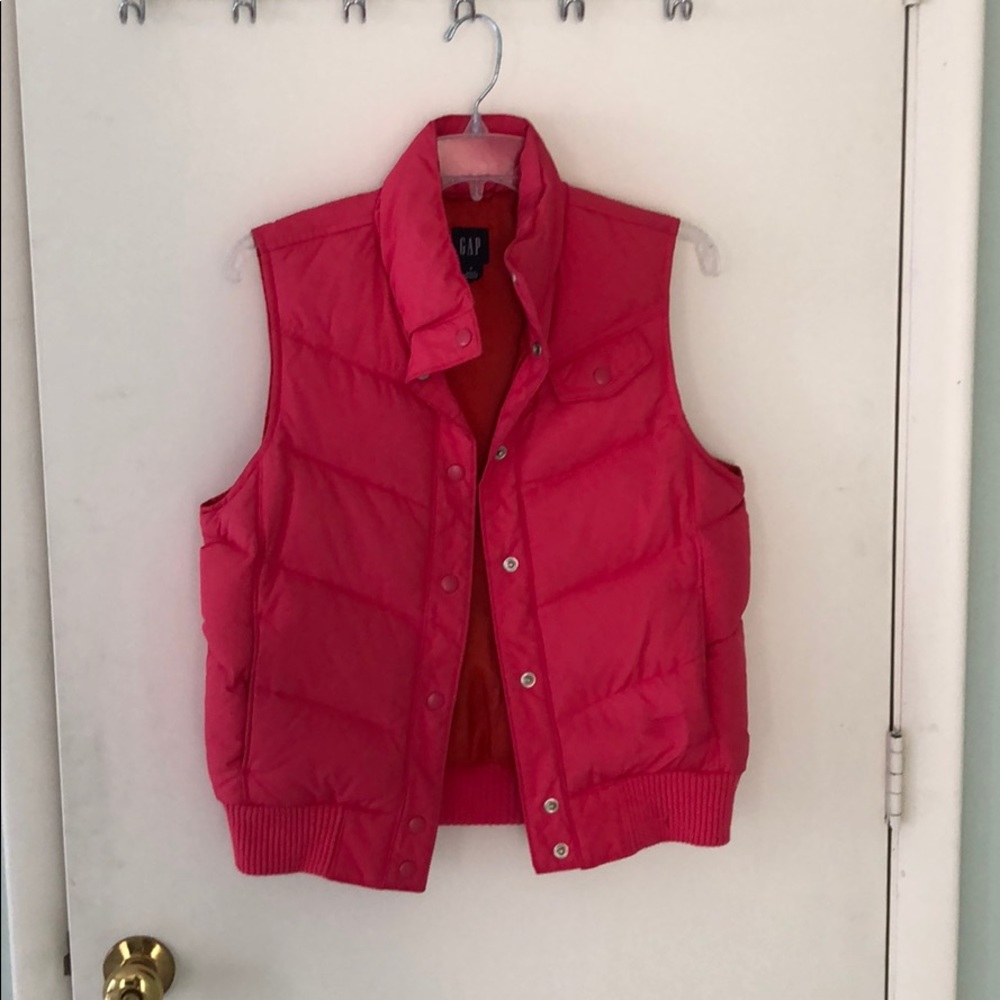 Pink Gap Puffy Vest